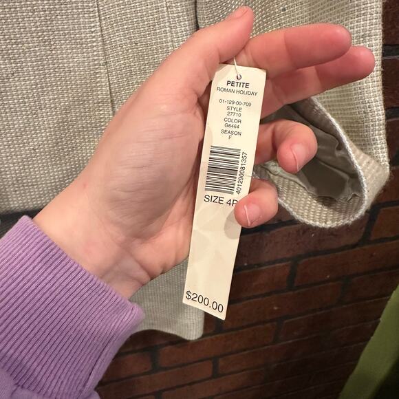 Vintage Amanda Smith Petites Tweed Skirt Suit NWT Size 4 Petite 4P Wool Blend - Picture 8 of 16